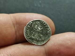 Magnus Maximus Ancient Silver Siliqua Roman Coin 383 - 388 Ad.  Weight 1.  36 Grams