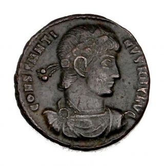 Constantine The Great - Imperial Roman Empire Bronze Coin With Certificate Of.