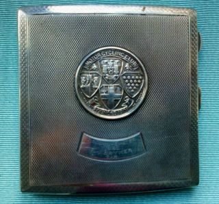 Silver Cigarette Case Motor Cycling Club Founded 1901 London - Exeter Car 1930