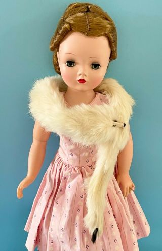 Vintage Doll Clothes: " Ermine " Fur Stole Madame Alexander Cissy Toni Miss Revlon