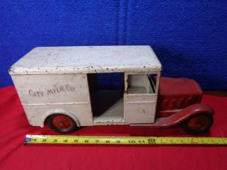 Antique Pressed Steel Toy Icr Cream Truck