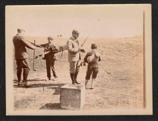 Vintage Photograph Of Golfers And Caddies On A Scottish Golf Course (c62070)