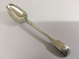 Lovely Irish Victorian Solid Silver Rat - Tail Spoon By John Smyth Dublin 1857