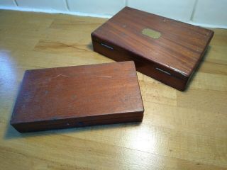 Antique Technical Drawing Instruments In Wooden Boxes