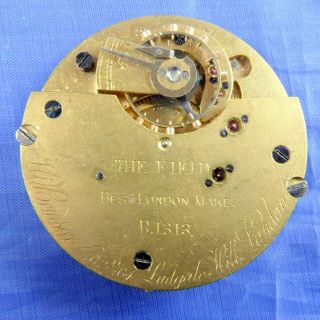 (2) J W Benson The Field R1313 Antique Fusee Pocket Watch Movement