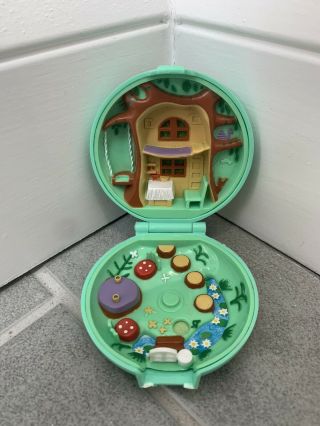 Vintage Polly Pocket Jewelled Forest Green 1992 Bluebird Toys Compact Only