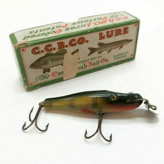 Vintage Wood Creek Chub Baby Pikie 901 Perch Fishing Lure In Correct Box