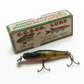 Vintage Wood Creek Chub Baby Pikie 901 Perch Fishing Lure in Correct Box 2