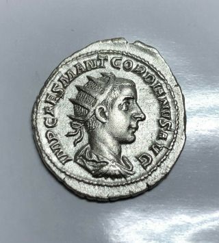 Roman Empire/ Antoninianus/ Gordian Iii/ Condition/ Silver Coin