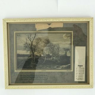Vintage Antique Framed Print Autumn By Leo Hart 24 X 19cm