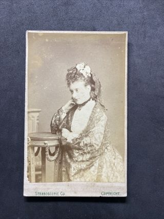 Victorian Carte De Visite Cdv: Pretty Lady Actress Named? London Stereoscopic