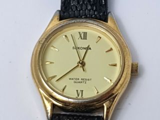 Vintage Sekonda Ladies Quartz Watch With Black Strap,  Vintage Watch
