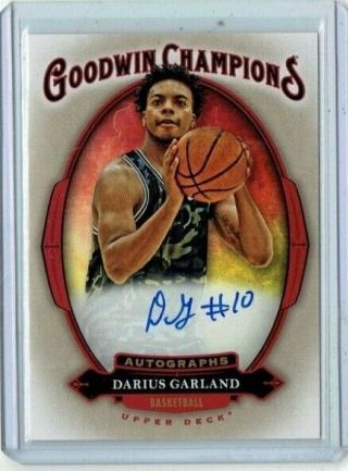 Darius Garland 2020 Upper Deck Goodwin Champions Auto/autograph Card (sp)