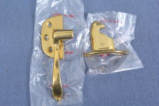 Ice Box Handle/latch Right Side Hinged Solid Brass 3/8 " Offset