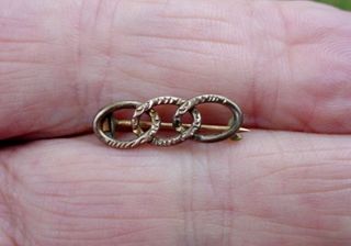 Antique Vintage Odd Fellows Ioof Three Ring Lapel Pin