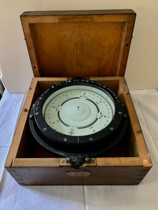 Antique Ww Ii Lionel Corp,  Us Navy Boat Card Compass Mark Ii
