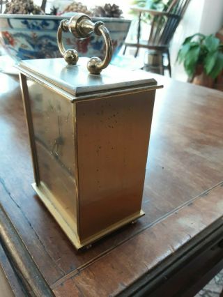 Small Vintage 8 Day Carriage Clock With Alarm