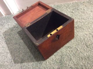 Antique Victorian Vintage Small Wooden Box - No Key