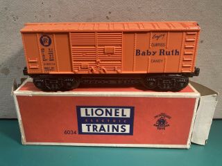 Lionel 6034 Pennsylvania Orange Baby Ruth Boxcar
