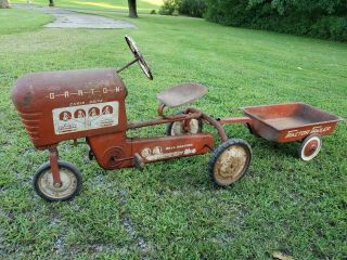 Antique Garton Pedal Car Tractor Vintage Unrestored Collectible Metal Toy No Tra