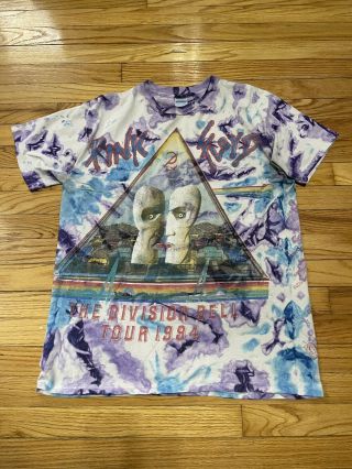 Vintage Pink Floyd Division Bell Tour 1994 T - Shirt Men Tie Dye Single Stitch