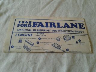 Amt 1/25 1965 Ford Fairlane Instructions,  Blueprints