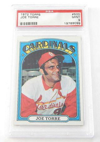 1972 Topps Joe Torre 500 St.  Louis Cardinals Psa 9