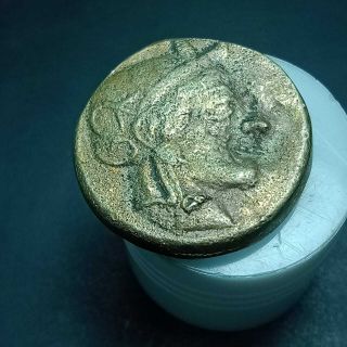 Ancient Greek Athens Attica Owl Bronze Ar Tetradrachm Coin 17,  4 G