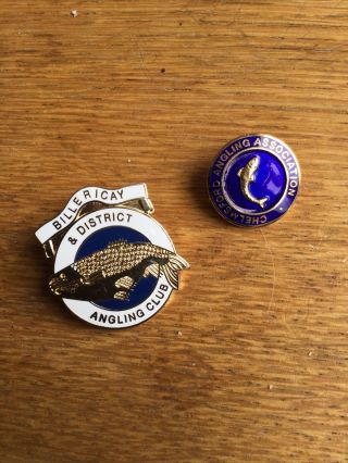 2 Old Fishing Club Badges.  Chelmsford & Billericay.