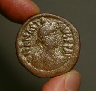 B29 - 08 Byzantine Anastasius I,  491 - 518ad.  Æ Follis Constantinople
