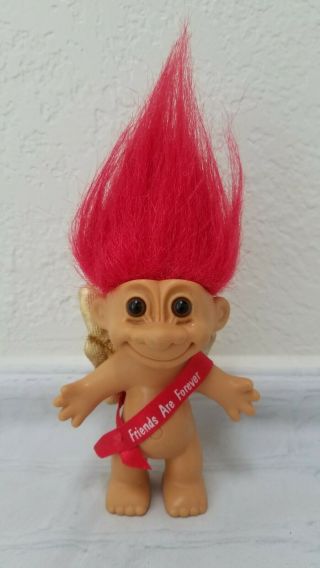 Vintage Troll Doll Russ Berrie Co Red Hair Friends Are Forever Trolls Vtg Toy