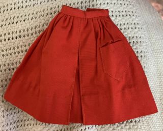 Vintage Mattel 1960s Barbie Fashion Pak Red Skirt With Tag