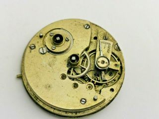 Antique Pocket Watch Movement / Repair,  Key Winding Antique Movement