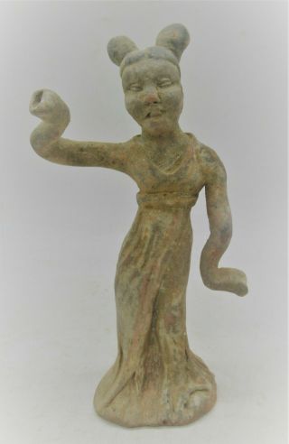 Ancient Chinese Ming Dynasty Terracotta House God Statuette