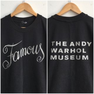 Vintage Andy Warhol Museum Famous Art Tee Shirt Large Vtg Haring Escher Anime