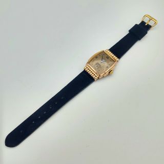 ELGIN De Luxe Wristwatch 17 Jewels Grade 555 10K Gold Filled Watch U.  S.  A.  1942 6