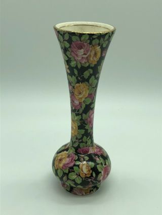 Antique Beeston Royal Winton Grimwades England Porcelain Floral Bud Vase 5.  25 "