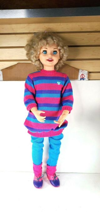 Vtg 1987 " Playmates Jill 33 " Interactive Talking Doll Pre - Owned