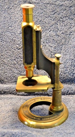 Antique c1860s Smith Beck & Beck Universal Brass Microscope London LOOK 3