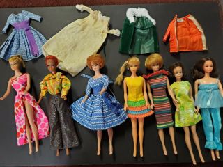 Vintage Barbie Mod Francie Htf Sears Exclusive Orange Coat & Mod Clothing
