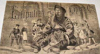 Rare Antique Victorian Liliputian Opera Co.  Jack The Giant Killer Trade Card Us