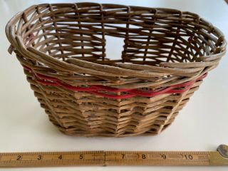 Vintage Woven Bicycle Basket - Small