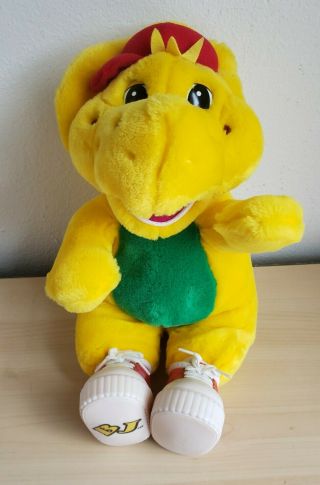 Vintage Lyons Group Bj From Barney The Dinosaur Yellow Plush Plastic Shoes 14 "