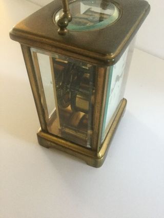 Antique French Gilt Carriage Clock W/ Key 5