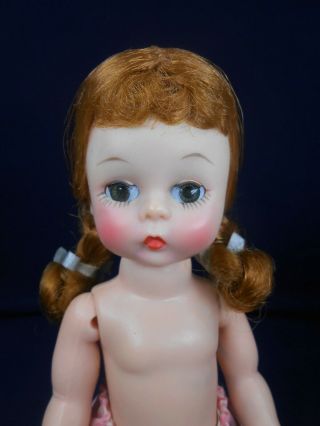Vintage Madame Alexander Kin with Auburn Pigtails with Blue Bows - MINTY 3