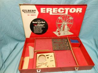 Vtg Ac Gilbert Erector Set 10072 Musical Ferris Wheel Empty Metal Box Case Only