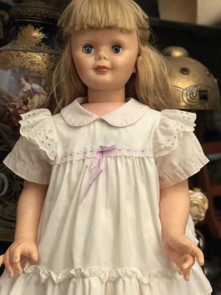 Vintage 1960s Gorgeous 36 " Play Pal Girl Doll 36 - 2 Blonde
