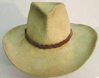 Antique John Wayne Texas Cowboy Hat Size 7 1/4 Worn Sass Movie Prop House