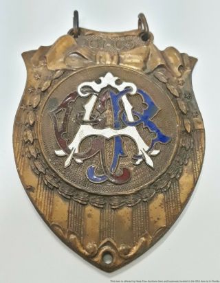 1861 - 1865 Grand Army Of The Republic Huge Antique Enamel Medal Civil War