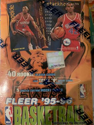 1995 96 Fleer Basketball Series 2 Hobby Box Garnett Rc And Michael Jordan.